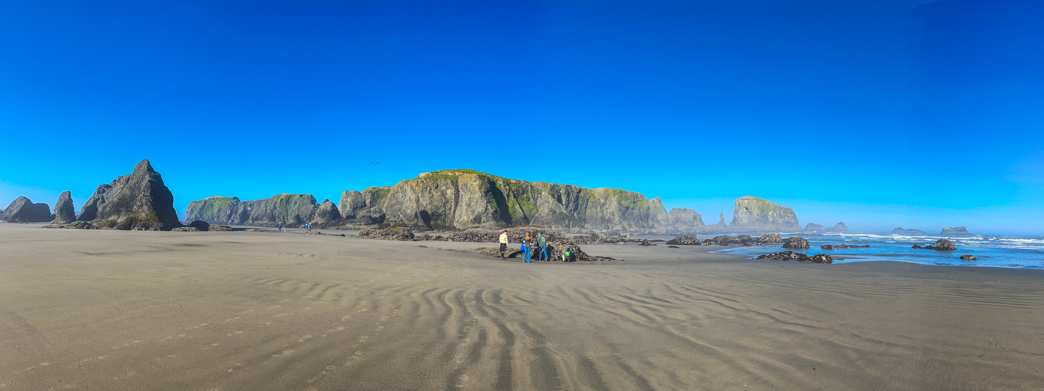 Coquille Point Rocks from beach level